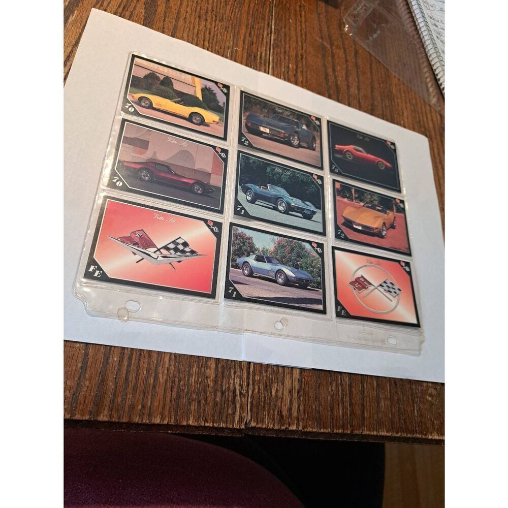 Vintage 1991 Collect A Card Vet Set Corvette Trading Cards Lot 9 Chevrolet Cards